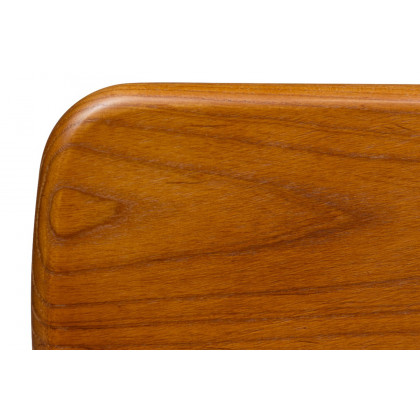 LeisureMod Imperial Triangle Coffee Table Base - Light Walnut