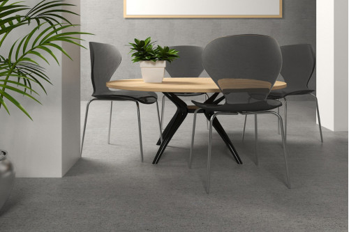 LeisureMod™ Oyster Modern Dining Side Chair - Black