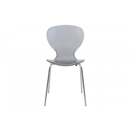 LeisureMod Oyster Modern Dining Side Chair - Black