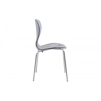 LeisureMod Oyster Modern Dining Side Chair - Black