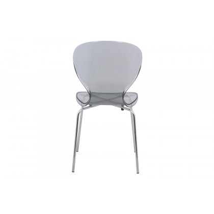 LeisureMod Oyster Modern Dining Side Chair - Black