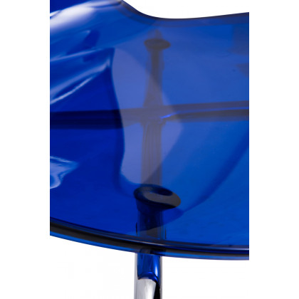 LeisureMod Oyster Modern Dining Side Chair - Blue