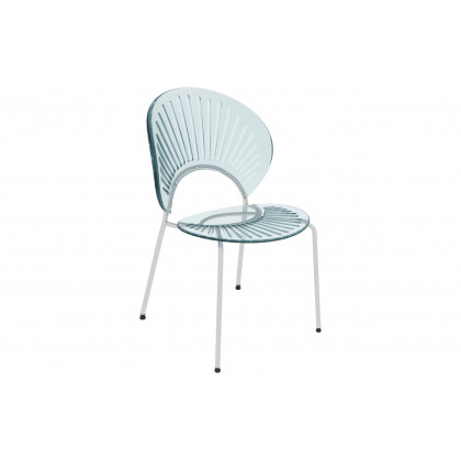 LeisureMod - Opulent Modern Plastic Dining Chair in Chrome Metal Legs
