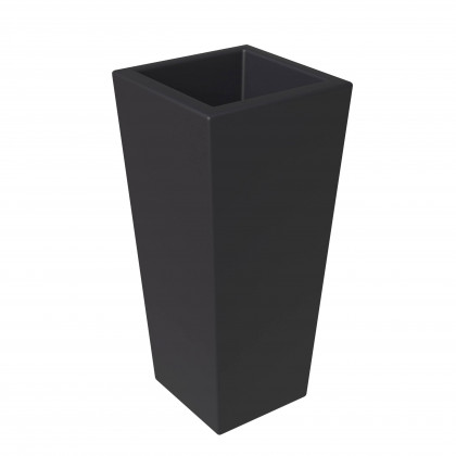 LeisureMod - Orna 29" Tapered Square Fiberstone and MgO Clay Planter Pot
