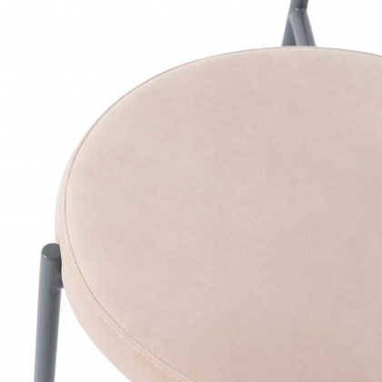 LeisureMod Euston Modern Velvet Dining Chair With Gray Steel Frame (Set Of 4) - Beige