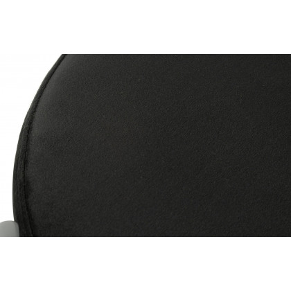 LeisureMod Euston Modern Velvet Dining Chair With Gray Steel Frame - Black