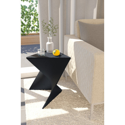 LeisureMod Randolph Modern Side End Table - Black