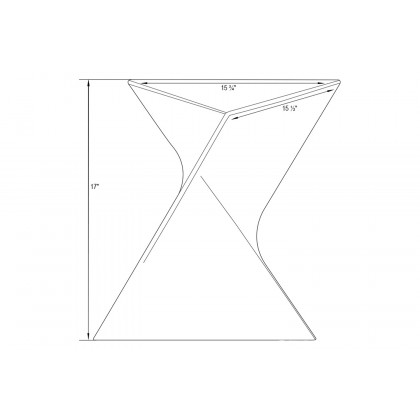 LeisureMod Randolph Modern Side End Table - Orange