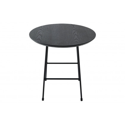 LeisureMod Rossmore Black Base Side Table - Black