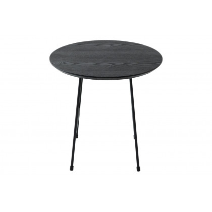 LeisureMod Rossmore Black Base Side Table - Black