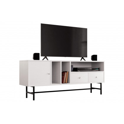LeisureMod - Rochester Modern Rectangular TV Stand with Enclosed Storage