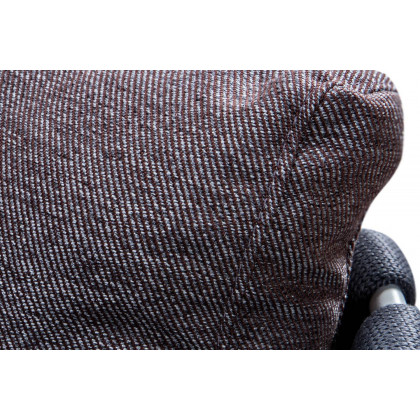 LeisureMod Spencer Modern Outdoor Rope Club Chair with Cushions - Black