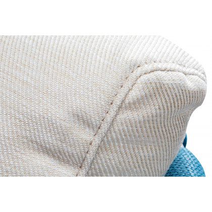 LeisureMod Spencer Modern Outdoor Rope Club Chair with Cushions - Blue