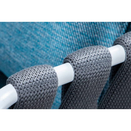 LeisureMod Spencer Modern Outdoor Rope Club Chair with Cushions - Gray