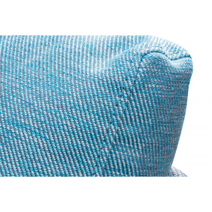 LeisureMod Spencer Modern Outdoor Rope Loveseat with Cushions - Gray