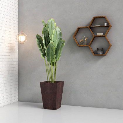 LeisureMod - Serene Modern Fiberstone and Clay Planter