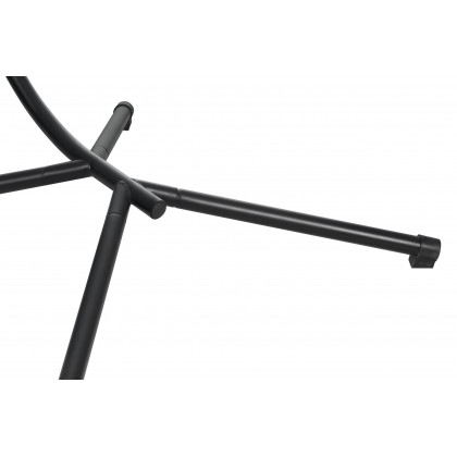 LeisureMod Summit Modern Outdoor Single Person Egg Swing Chair with Removable Cushions - Charcoal