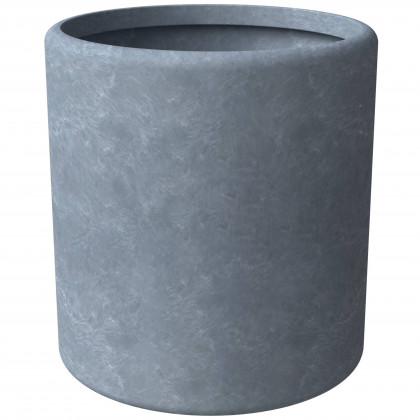 LeisureMod - Tundra Modern 14" Round Planter Pot in Fiberstone