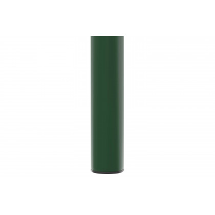 LeisureMod Tresse Mid-Century Modern Stackable Square Plastic Dining Stool with Wicker Top - Green