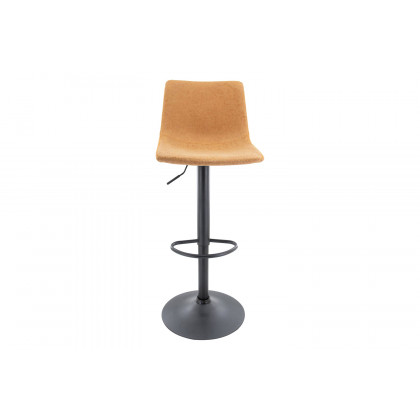 LeisureMod Tilbury Modem Adjustable Bar Stool with Footrest and 360-Degree Swivel - Light Brown