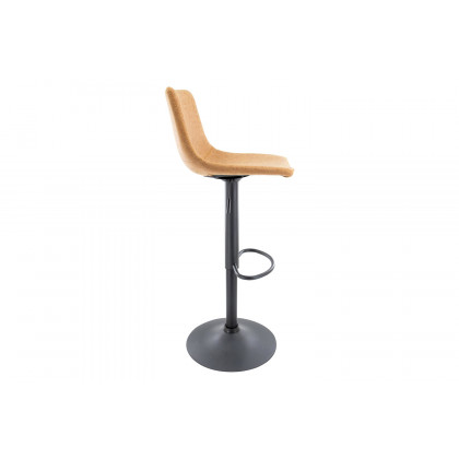 LeisureMod Tilbury Modem Adjustable Bar Stool with Footrest and 360-Degree Swivel - Light Brown