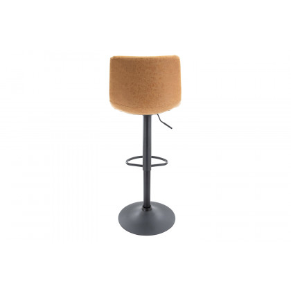 LeisureMod Tilbury Modem Adjustable Bar Stool with Footrest and 360-Degree Swivel - Light Brown