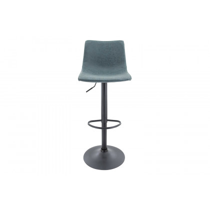 LeisureMod Tilbury Modem Adjustable Bar Stool with Footrest and 360-Degree Swivel - Peacock/Blue