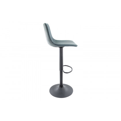 LeisureMod Tilbury Modem Adjustable Bar Stool with Footrest and 360-Degree Swivel - Peacock/Blue