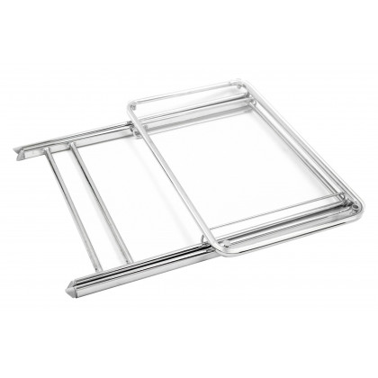 LeisureMod Victorian Foldable End Side Table Tray - Clear