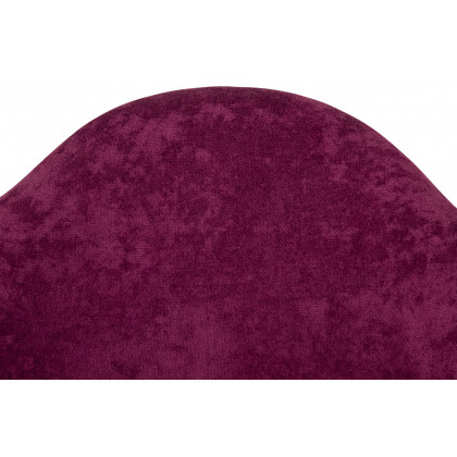 LeisureMod Willow Velvet Eiffel Wooden Base Accent Chair - Purple