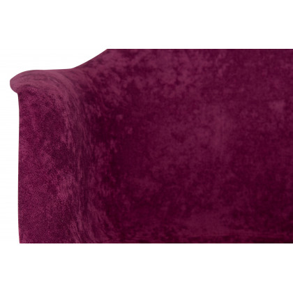 LeisureMod Willow Velvet Eiffel Wooden Base Accent Chair - Purple