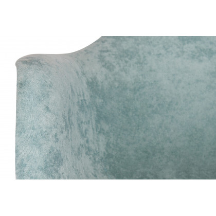 LeisureMod Willow Velvet Eiffel Wooden Base Accent Chair - Teal