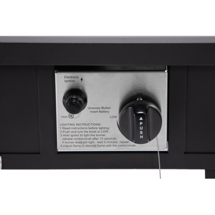 LeisureMod Walbrooke Modern Outdoor Square Fire Pit Table with Powder-Coated Aluminum Frame - Black