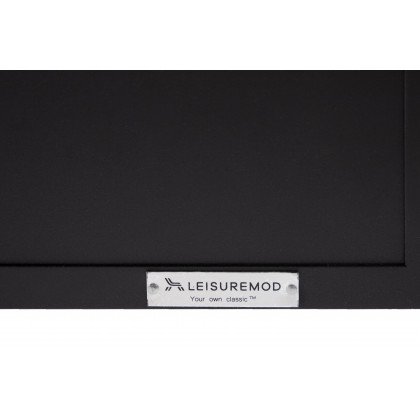 LeisureMod Walbrooke Modern Outdoor Square Fire Pit Table with Powder-Coated Aluminum Frame - Black