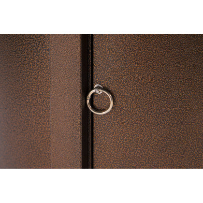 LeisureMod Walbrooke Outdoor Patio Round Fire Pit and Tank Holder - Brown