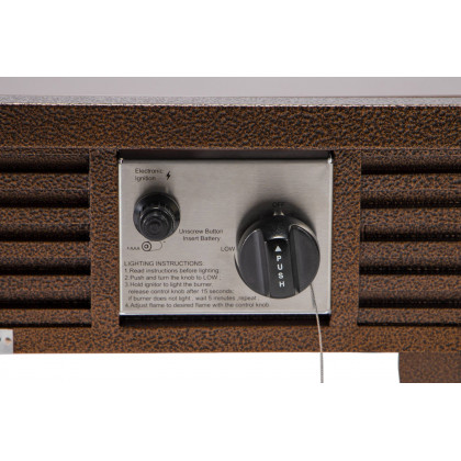 LeisureMod Walbrooke Modern Brown Patio Conversation With Square Fire Pit With Slats Design & Tank Holder - Gray