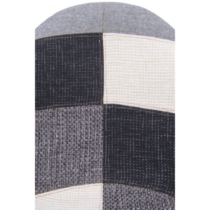 LeisureMod Willow Fabric Eiffel Accent Chair with Chrome Base - Patchwork