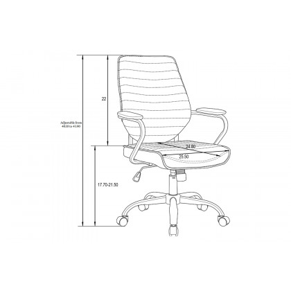 LeisureMod Winchester Leatherette Office Chair - Gray