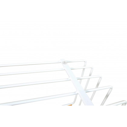 LeisureMod Walden Rectangular Coffee Table Powder Coated Steel Frame - White