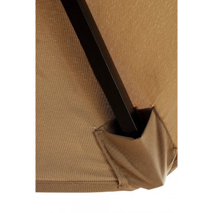 LeisureMod Willry Modern Outdoor 10 Ft Offset Cantilever Hanging Patio Umbrella with Solar Powered Led - Beige