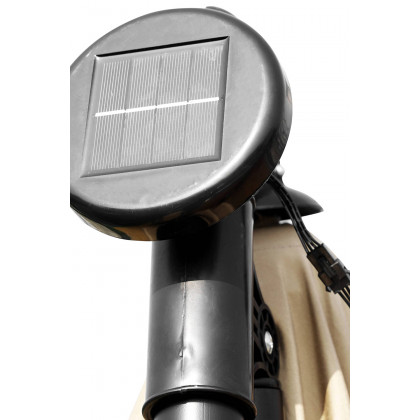 LeisureMod Willry Modern Outdoor 10 Ft Offset Cantilever Hanging Patio Umbrella with Solar Powered Led - Beige