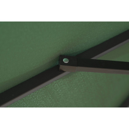 LeisureMod Willry Modern Outdoor 10 Ft Offset Cantilever Hanging Patio Umbrella with Solar Powered Led - Green