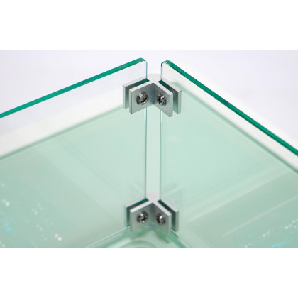 LeisureMod Walbrooke Modern White Patio Conversation With Square Fire Pit & Tank Holder - Green