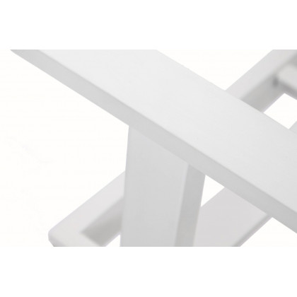 LeisureMod Walbrooke Modern White Patio Conversation With Square Fire Pit With Slats Design & Tank Holder - Red