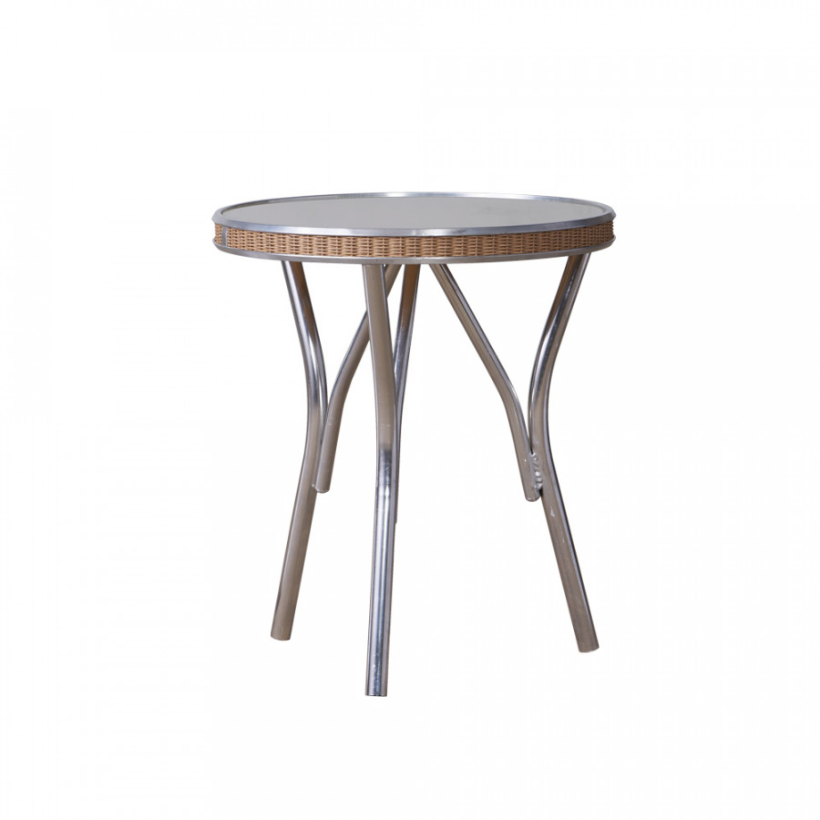 Lloyd Flanders™ All Seasons 19" Round End Table with Reversible Glass - Matte White