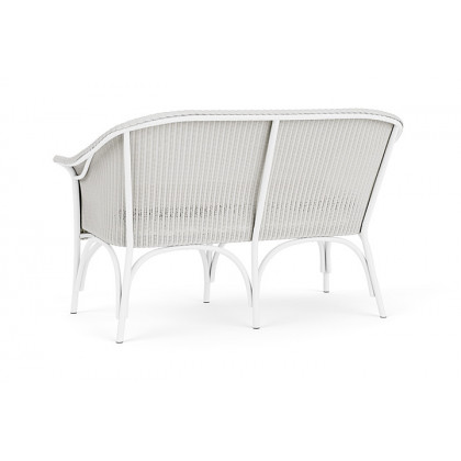 Lloyd Flanders™ All Seasons Settee - Matte White, Canvas Natural