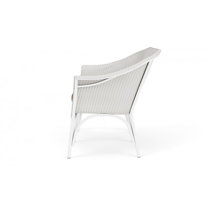 Lloyd Flanders™ All Seasons Settee - Matte White, Canvas Natural