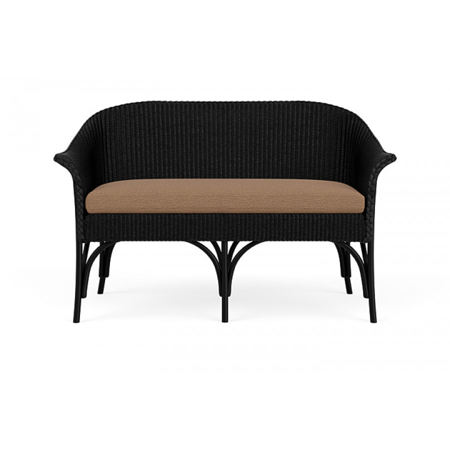 Lloyd Flanders™ All Seasons Settee - Ebony, Canvas Natural