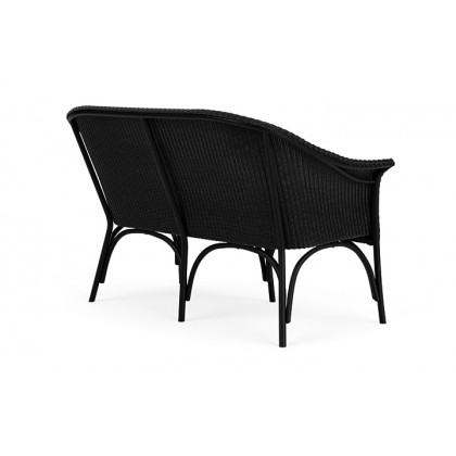 Lloyd Flanders™ All Seasons Settee - Ebony, Canvas Natural