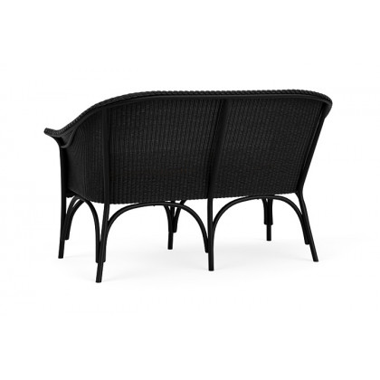 Lloyd Flanders™ All Seasons Settee - Ebony, Canvas Natural